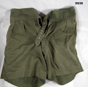 Shorts - drill green, Vietnam.
