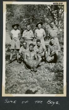 Group photograph of 2/31st men, likely taken in Syria                                             