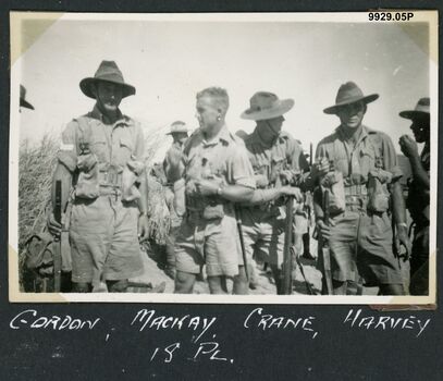 Jim Gordon WX2437 , William Mackay QX14915 , Harry Crane WX2396 and Arthur Harvey WX2096