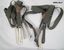 Braces - green elastic with leather straps.