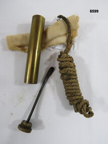 .303 Cleaning kit, pull through, brass oil container.