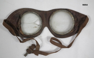 Flying goggles, loose, from Korean War.