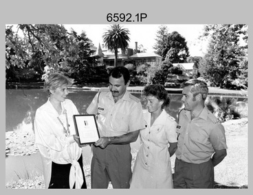 Army Survey Regiment Visit by Miss Victoria, Fortuna, Bendigo. 1986.