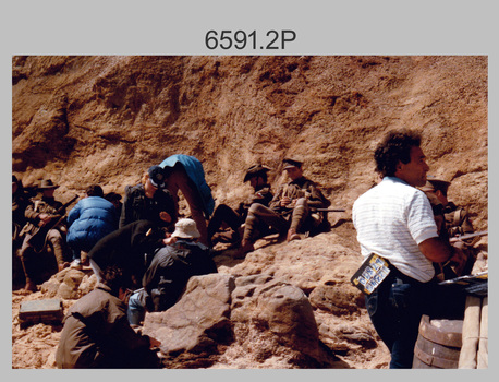 Army Survey Regiment’s Extras on Set- The ANZACS TV Series, Phillip Island, Victoria. 1985.