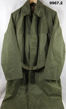 Uniform - Army raincoat with belt.