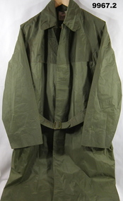 Uniform - Army raincoat with belt.