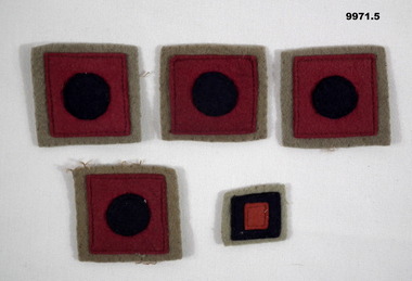 Colour patches from various Field Units.