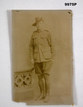 Photo of David Haynes in uniform WW1.
