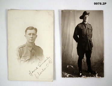 Two photos of WW1 Australian Soldiers.