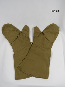 Gloves cotton, long sleeves, no finger holes.