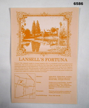 Single page orange Tour flyer