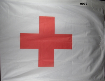 White polyester Red Cross flag.