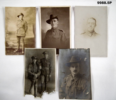 Various Postcards - WW1 Portraits of soldiers.