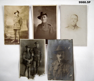 Various Postcards - WW1 Portraits of soldiers.