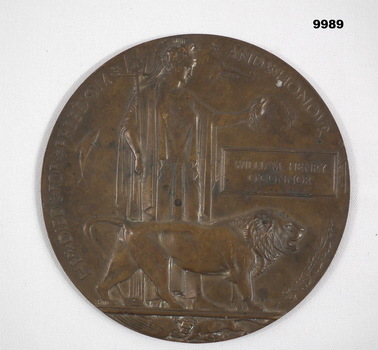 Memorial plaque for William Henry O'Connor.