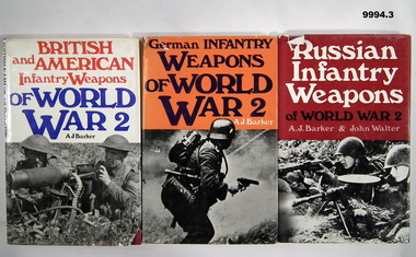 Three book series description of Infantry Weapons WW2.