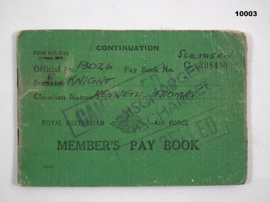 Pay Book issued to Kenneth Knight.