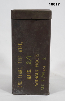 Container to hold trip flare.