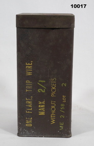 Container to hold trip flare.