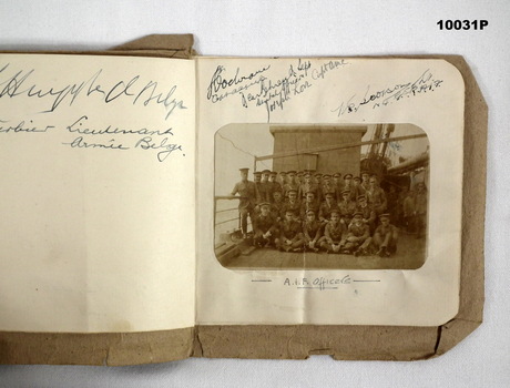Book of autographs WW1 Convoy.
