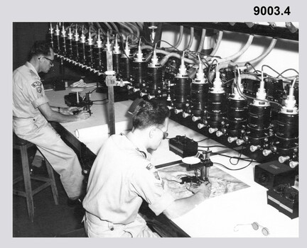 Bank of Multiplex Unit Projectors in use