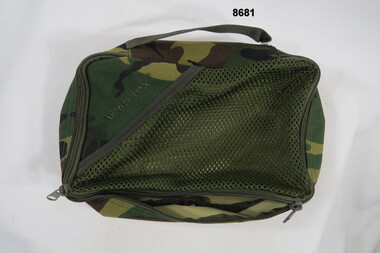 Personal wash bag, toilet, Woodland pattern.