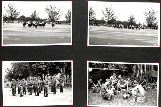 Parade ground and bush time images.