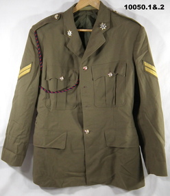 Army service dress, jacket and lanyard.