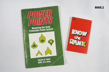 Manuals that describe the Promotion Points System and describes the uniform.