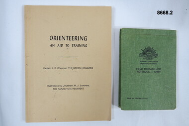 Orienteering an aid to training and a Filed Message note book.
