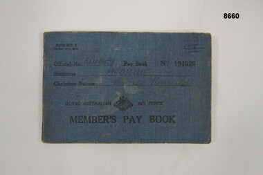 Royal Australian Air Force Members Pay Book.