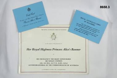 Presentation Program Royal Australian Corps of Transport 4th June 1983.