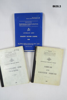 Manuals - Section Leading, Patrolling and Tracking, Ambush and Counter Ambush Instructions.