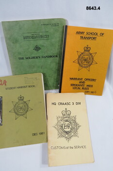 Soldiers Training and Instruction Manuals.