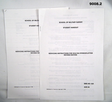 Wild B8 Stereoplotter Student Handout