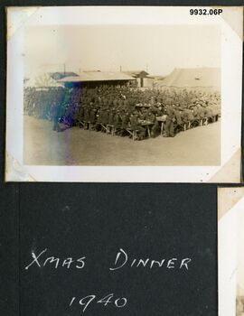 9932.06P Beit Jirja Palestine training camp Xmas dinner 1940 