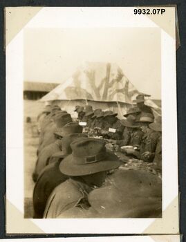 9932.07P Beit Jirja Palestine training camp Xmas dinner 1940