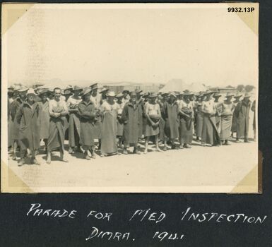 9932.13P Beit Jirja Parade for med inspection Dimra 1941