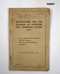 Training for Platoons in Action WW1.
