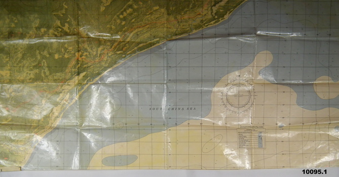 Air photo map and holder.
