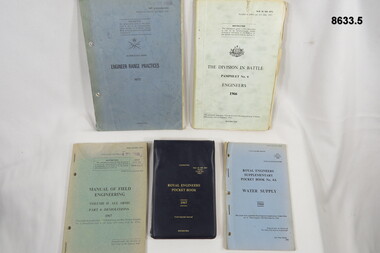Manuals that describe the tasks of the Royal Engineer.