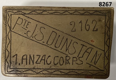 Text on one side of the matchbox