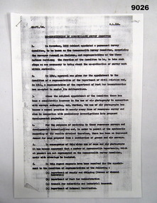 Three stapled photocopied typed pages of text 