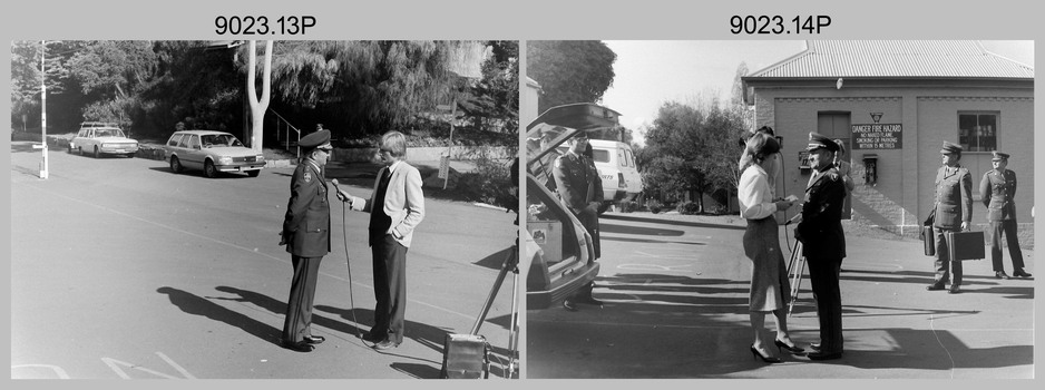 MAJ GEN James Hughes AO DSO MC’s Visit to the Army Survey Regiment c1984. 