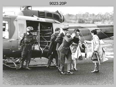 MAJ GEN James Hughes AO DSO MC’s Visit to the Army Survey Regiment c1984. 