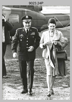 MAJ GEN James Hughes AO DSO MC’s Visit to the Army Survey Regiment c1984. 