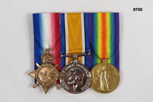 Set of three (3) medals WW1.
