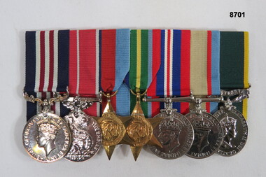 Set of seven (7) medals WW2.