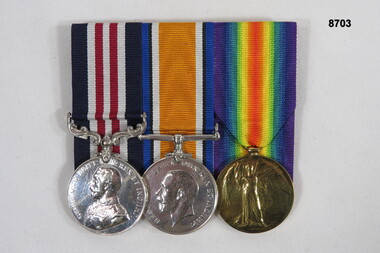 Medal set of three, includes Military Cross WW1.
