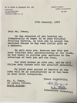 The letter inside the envelope